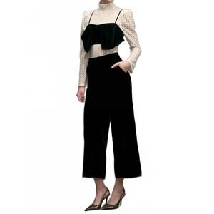 NEW MAUDE bailey wide leg pant in black